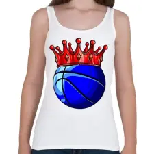 PRINTFASHION Basketball King - Női atléta - Fehér női trikó