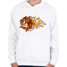 PRINTFASHION Basketball Monster - Gyerek kapucnis pulóver - Fehér