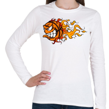 PRINTFASHION Basketball Monster - Női hosszú ujjú póló - Fehér női póló
