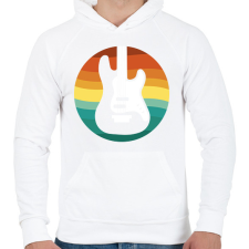 PRINTFASHION Basszusgitár - Férfi kapucnis pulóver - Fehér férfi pulóver, kardigán