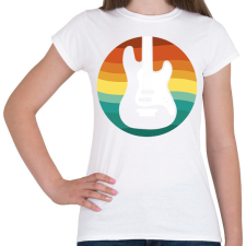 PRINTFASHION Basszusgitár - Női póló - Fehér női póló