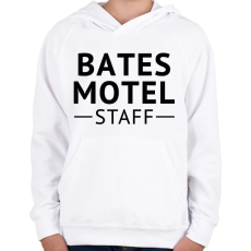 PRINTFASHION Bates Motel Staff - Gyerek kapucnis pulóver - Fehér