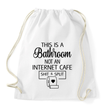 PRINTFASHION Bathroom - Internet Cafe - Sportzsák, Tornazsák - Fehér tornazsák