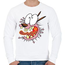 PRINTFASHION Bátor a gyáva kutya - Férfi pulóver - Fehér férfi pulóver, kardigán