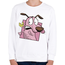 PRINTFASHION Bátor,a gyáva kutya - Gyerek pulóver - Fehér gyerek pulóver, kardigán