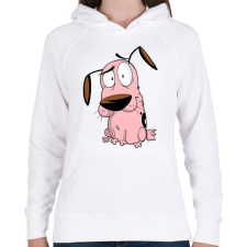 PRINTFASHION Bátor a gyáva kutya - Női kapucnis pulóver - Fehér női pulóver, kardigán