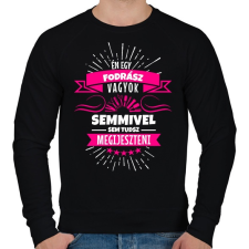 PRINTFASHION Bátor fodrász - Férfi pulóver - Fekete férfi pulóver, kardigán