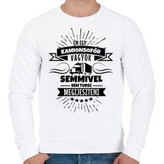 PRINTFASHION Bátor kamionsofőr - Férfi pulóver - Fehér
