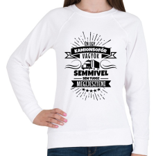 PRINTFASHION Bátor kamionsofőr - Női pulóver - Fehér női pulóver, kardigán