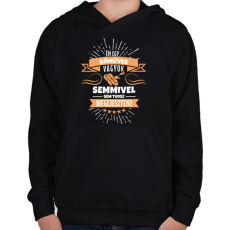 PRINTFASHION Bátor kőműves - Gyerek kapucnis pulóver - Fekete