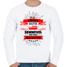 PRINTFASHION Bátor tűzoltó - Férfi pulóver - Fehér