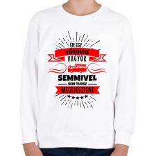 PRINTFASHION Bátor tűzoltó - Gyerek pulóver - Fehér gyerek pulóver, kardigán