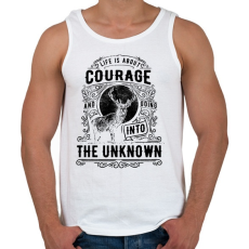 PRINTFASHION Bátorság - Férfi atléta - Fehér