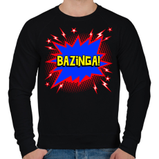 PRINTFASHION BAZINGA  - Férfi pulóver - Fekete