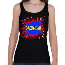 PRINTFASHION BAZINGA - Női atléta - Fekete női trikó