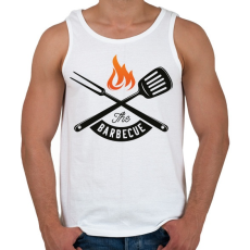 PRINTFASHION BBQ - Férfi atléta - Fehér