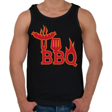 PRINTFASHION BBQ - Férfi atléta - Fekete atléta, trikó