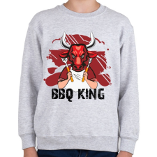 PRINTFASHION BBQ king - Gyerek pulóver - Sport szürke gyerek pulóver, kardigán