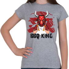 PRINTFASHION BBQ king - Női póló - Sport szürke női póló