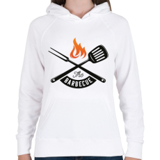 PRINTFASHION BBQ - Női kapucnis pulóver - Fehér