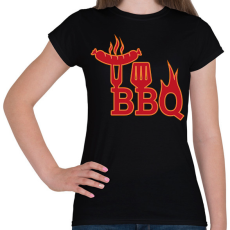 PRINTFASHION BBQ - Női póló - Fekete