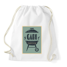 PRINTFASHION BBQ party - Névvel - Sportzsák, Tornazsák - Fehér tornazsák