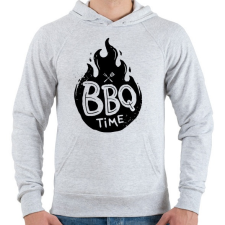 PRINTFASHION BBQ time - Férfi kapucnis pulóver - Sport szürke férfi pulóver, kardigán