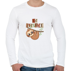 PRINTFASHION Be awesome - Férfi hosszú ujjú póló - Fehér