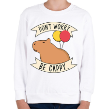 PRINTFASHION Be cappy - Gyerek pulóver - Fehér gyerek pulóver, kardigán