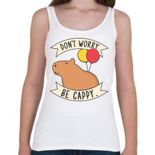 PRINTFASHION Be cappy - Női atléta - Fehér női trikó
