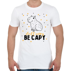 PRINTFASHION Be capy(bara) - Férfi póló - Fehér