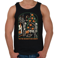 PRINTFASHION Be creepy - Férfi atléta - Fekete atléta, trikó