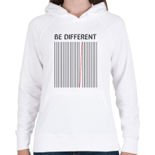 PRINTFASHION Be different - Női kapucnis pulóver - Fehér női pulóver, kardigán