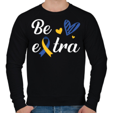PRINTFASHION Be extra - Férfi pulóver - Fekete férfi pulóver, kardigán