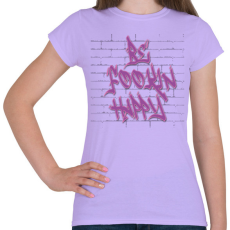 PRINTFASHION Be fookin happy - Női póló - Viola