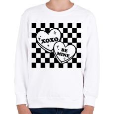 PRINTFASHION Be mine - xoxo - Gyerek pulóver - Fehér