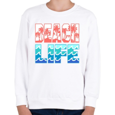 PRINTFASHION Beach Life - Gyerek pulóver - Fehér