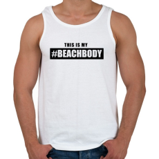 PRINTFASHION #BEACHBODY - Férfi atléta - Fehér