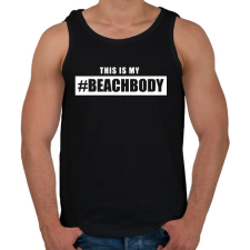 PRINTFASHION #BEACHBODY - Férfi atléta - Fekete atléta, trikó