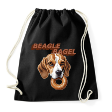 PRINTFASHION beagle bagel - Sportzsák, Tornazsák - Fekete tornazsák