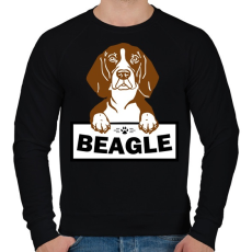 PRINTFASHION Beagle kutya  - Férfi pulóver - Fekete