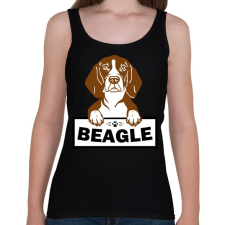 PRINTFASHION Beagle kutya  - Női atléta - Fekete női trikó