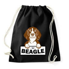 PRINTFASHION Beagle kutya  - Sportzsák, Tornazsák - Fekete tornazsák
