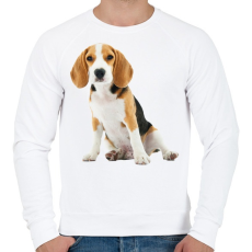 PRINTFASHION Beagle kutyás póló minta - Férfi pulóver - Fehér