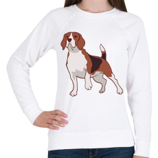 PRINTFASHION Beagle - Női pulóver - Fehér