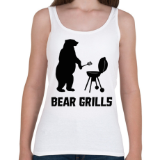 PRINTFASHION Bear Grills - Női atléta - Fehér
