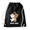 PRINTFASHION Bear Hug - Sportzsák, Tornazsák - Fekete