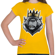 PRINTFASHION Bear King - Női póló - Sárga női póló
