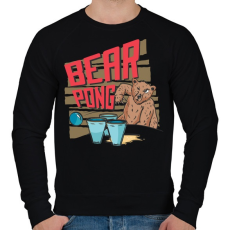 PRINTFASHION Bear pong - Férfi pulóver - Fekete