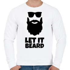 PRINTFASHION BEARD - Férfi pulóver - Fehér